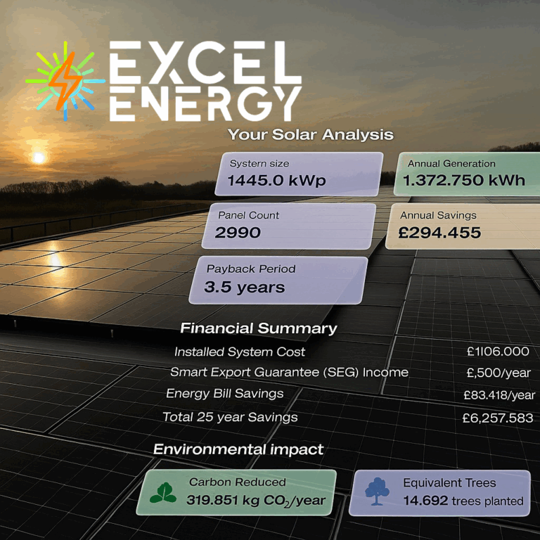commercial solar calculator uk