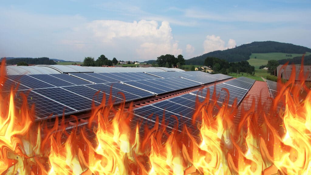 can solar panels catch fire